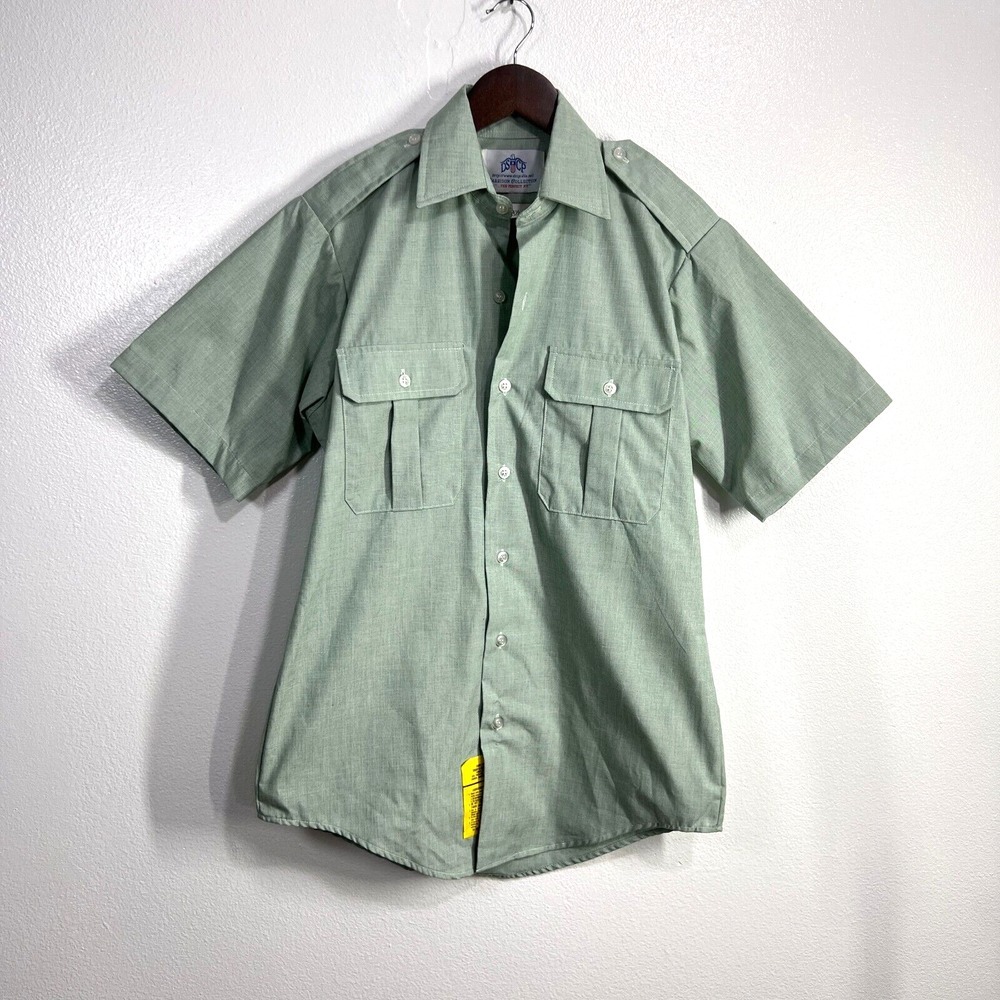 DSCP Garrison Collection Mens 14.5 Short Sleeve‎ Military Desk Button Up Shirt